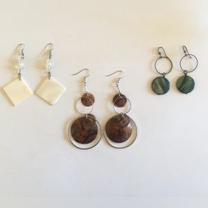 3 Pairs of Hoop Earrings